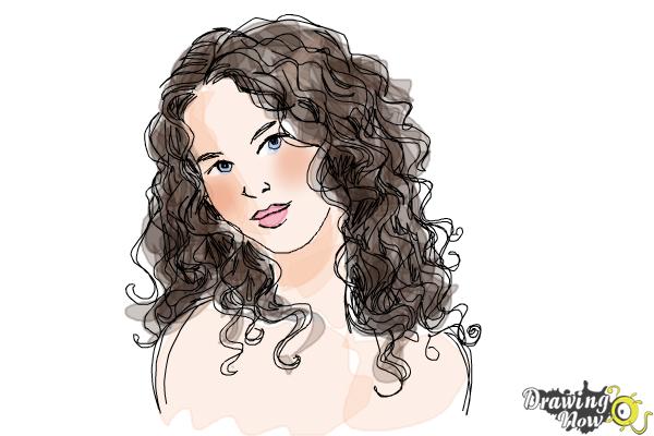 How to Draw Curly Hair - DrawingNow
