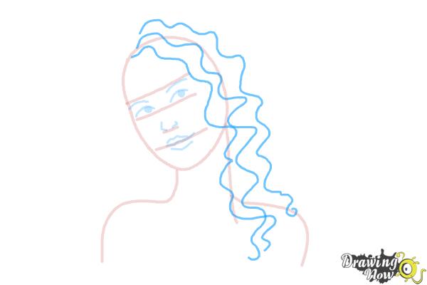 How to Draw Curly Hair - Step 5