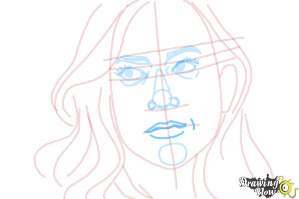 How to Draw Aj Lee - Step 9