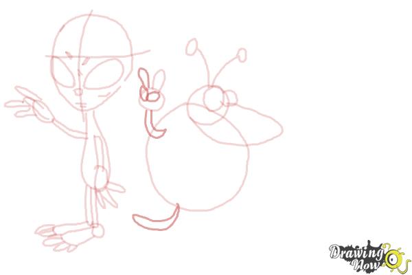 How to Draw Aliens - Step 12 How to Draw Aliens - Step 12