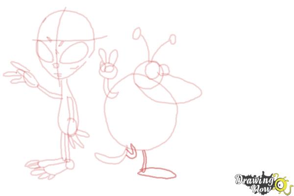 How to Draw Aliens - Step 13 How to Draw Aliens - Step 13