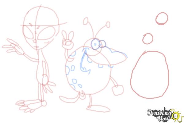 How to Draw Aliens - Step 17 How to Draw Aliens - Step 17