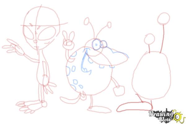 How to Draw Aliens - Step 18 How to Draw Aliens - Step 18