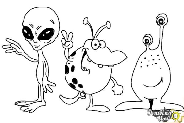 How to Draw Aliens - Step 21 How to Draw Aliens - Step 21