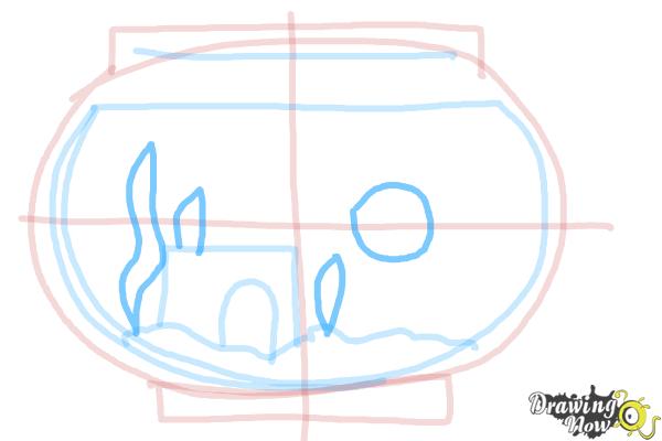 How to Draw Aquarium - Step 6