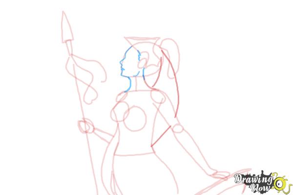 How to Draw Athena - Step 11