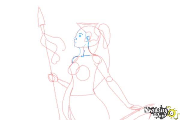How to Draw Athena - Step 12