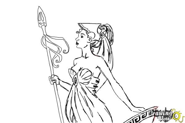 Face Athena Goddess Drawing Easy.