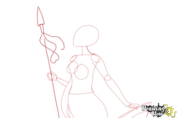 How to Draw Athena - Step 9