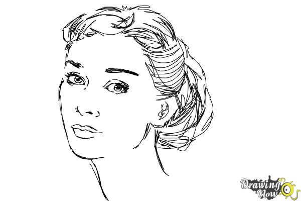 How to Draw Audrey Hepburn - Step 10 How to Draw Audrey Hepburn - Step 10