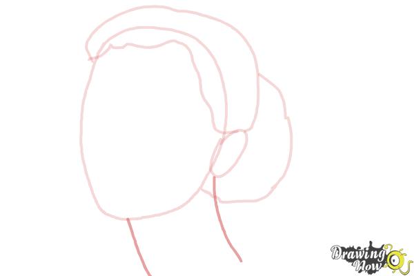 How to Draw Audrey Hepburn - Step 4 How to Draw Audrey Hepburn - Step 4