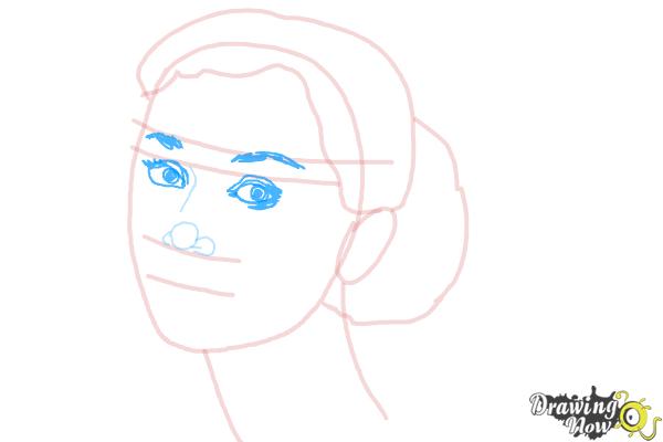 How to Draw Audrey Hepburn - Step 7