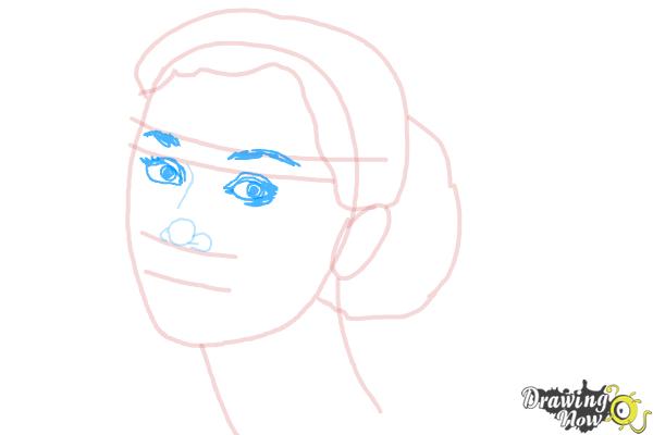 How to Draw Audrey Hepburn - Step 7 How to Draw Audrey Hepburn - Step 7