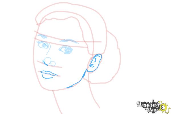 How to Draw Audrey Hepburn - Step 8