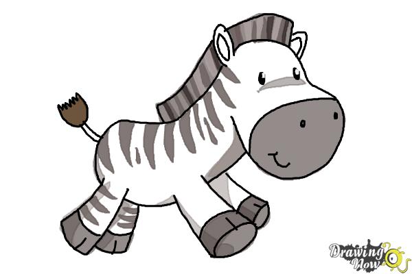 How to Draw a Zebra For Kids - Step 12