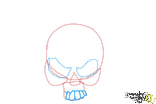 How to Draw a Skull on Fire - Step 6