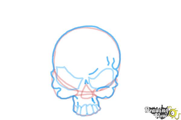 How to Draw a Skull on Fire - Step 7