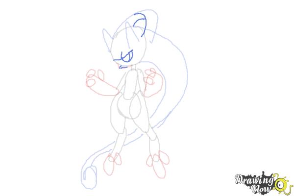 How to Draw Mega Mewtwo from Pokemon - Step 10