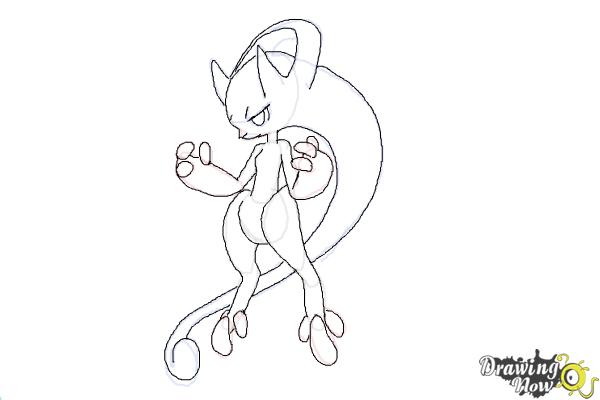 How to Draw Mega Mewtwo from Pokemon - Step 11 How to Draw Mega Mewtwo from Pokemon - Step 11