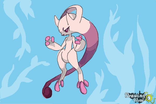 How to Draw Mega Mewtwo from Pokemon - Step 12 How to Draw Mega Mewtwo from Pokemon - Step 12
