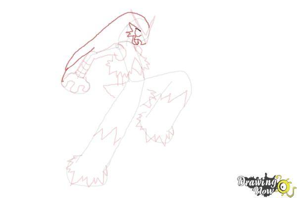 How to Draw Mega Blaziken from Pokemon - Step 11