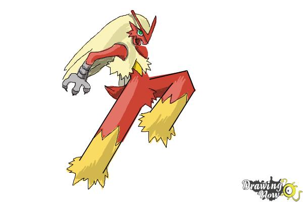 How to Draw Mega Blaziken from Pokemon - Step 13