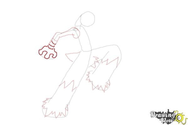 How to Draw Mega Blaziken from Pokemon - Step 8