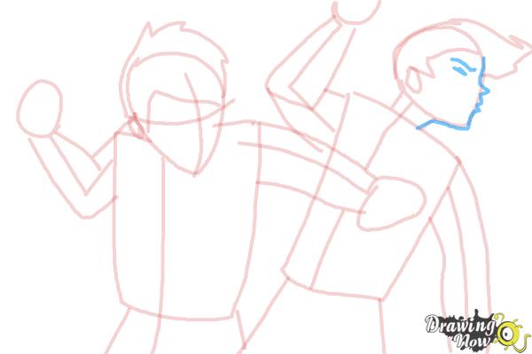 How to Draw a Fight Scene - Step 13