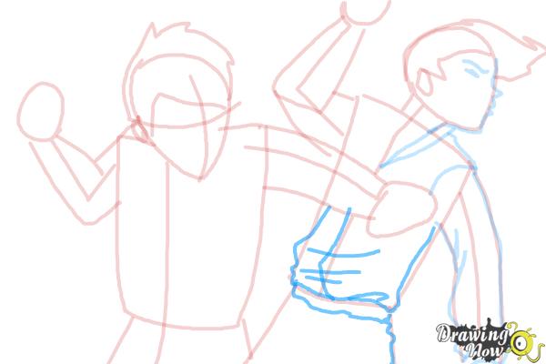 How to Draw a Fight Scene - Step 15