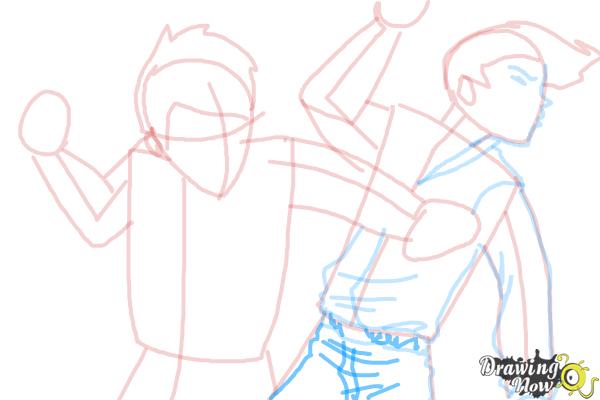 How to Draw a Fight Scene - Step 16