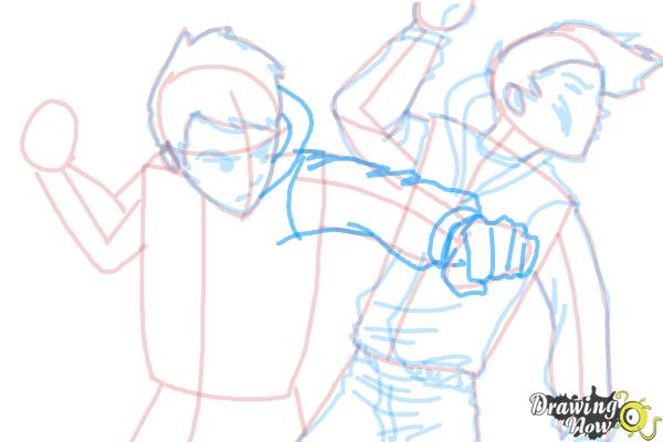 How to Draw a Fight Scene - Step 19