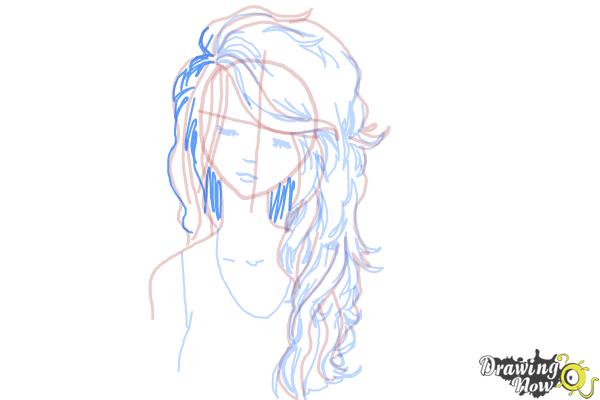 How to Draw Anime Girl Hair - DrawingNow