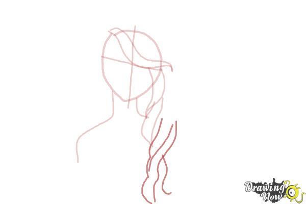 How to Draw Girl Hair - Step 5 How to Draw Girl Hair - Step 5