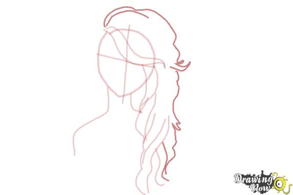 How to Draw Girl Hair - Step 6 How to Draw Girl Hair - Step 6