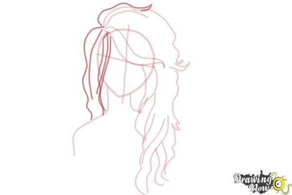 How to Draw Girl Hair - Step 7