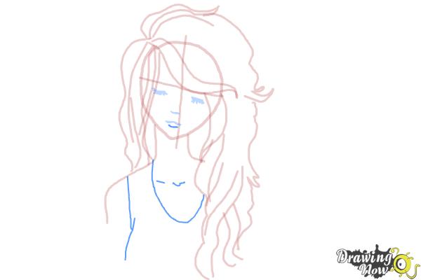 How to Draw Girl Hair - Step 9