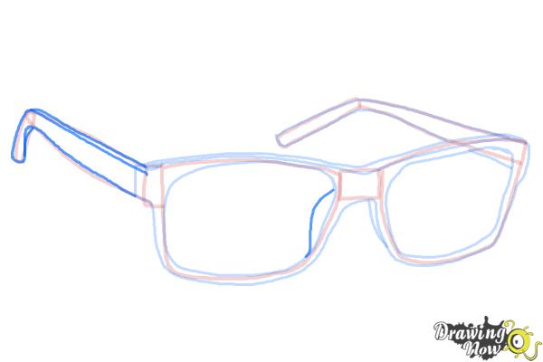 How to Draw Glasses - Step 6