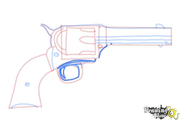 How to Draw Guns - Step 11
