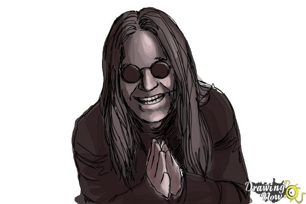 How to Draw Ozzy, Ozzy Osbourne - Step 15