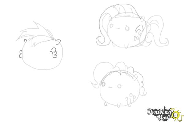 How to Draw My Little Pony Characters, Kawaii - Step 14 How to Draw My Little Pony Characters, Kawaii - Step 14