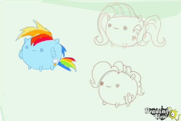 How to Draw My Little Pony Characters, Kawaii - Step 19 How to Draw My Little Pony Characters, Kawaii - Step 19