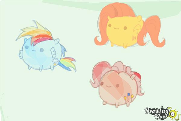How to Draw My Little Pony Characters, Kawaii - Step 21 How to Draw My Little Pony Characters, Kawaii - Step 21