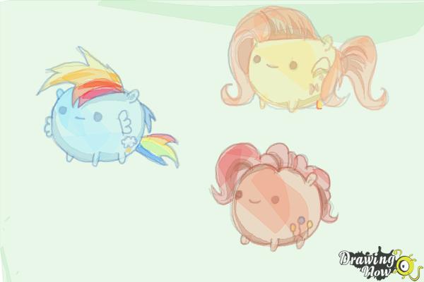 How to Draw My Little Pony Characters, Kawaii - Step 22 How to Draw My Little Pony Characters, Kawaii - Step 22