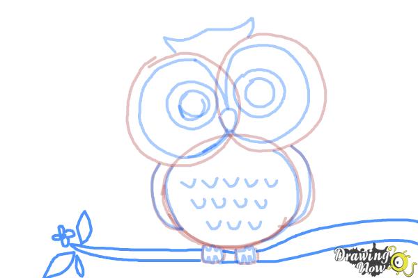 How to Draw an Owl for Kids - Step 8