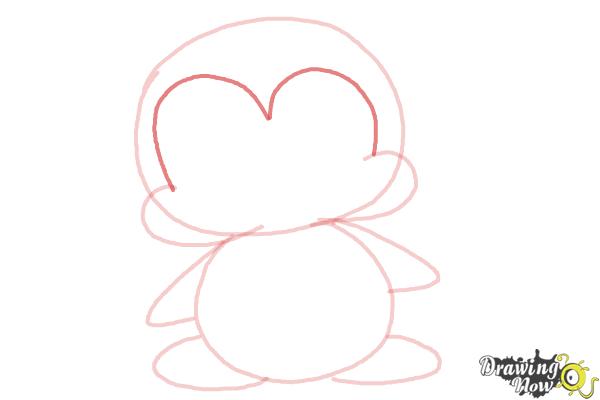 How to Draw a Cartoon Penguin - Step 6