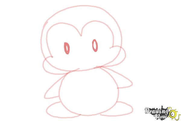 How to Draw a Cartoon Penguin - Step 7