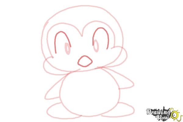 How to Draw a Cartoon Penguin - Step 8