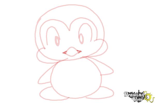 How to Draw a Cartoon Penguin - Step 9