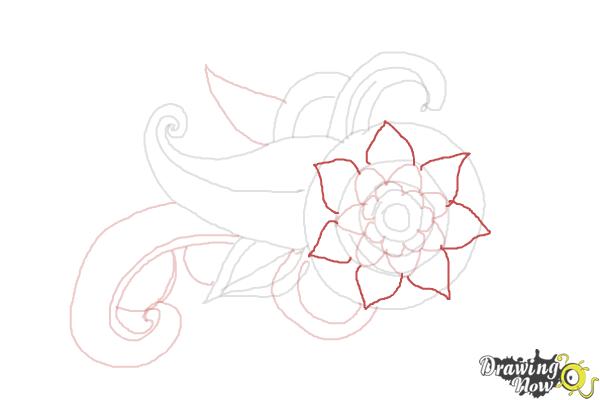 How to Draw Henna Designs - Step 10