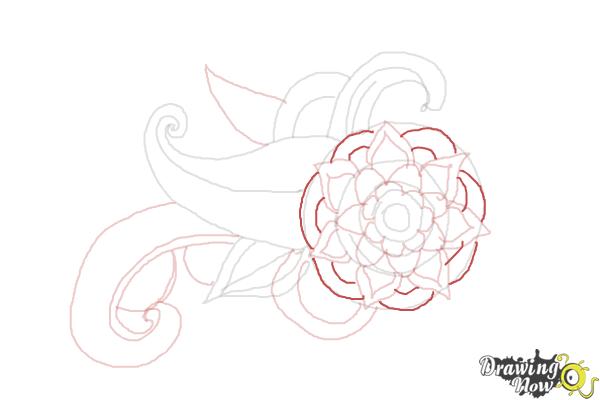 How to Draw Henna Designs - Step 12